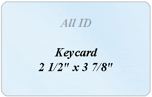 Brady 0604-4005 Key card Laminate: 2 1/2" x 3 7/8" - 7 mil 0604-4005