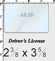 Brady 0608-4005 Driver's License Laminate: 2 3/8" x 3 5/8" - 7 mill 0608-4005