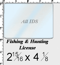 Brady 0612-2005 Fishing & Hunting License Laminate: 2 15/16" x 4 1/8" - 10 mil 0612-2005