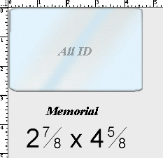 Brady 0615-4005 Memorial Laminate: 2 7/8" 4 5/8" - 7 mil 0615-4005