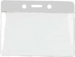 Brady 1820-1000 Color-Bar Holders for Quick Identification Badge Card Holder - Horizontal - Clear Bar ( 100 PACK ) 1820-1000