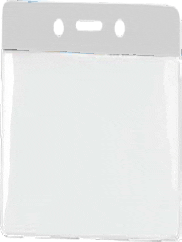 Brady 1820-1050 Color-Bar Holders for Quick Identification Badge Card Holder - Vertical - Clear Bar (100 PACK ) 1820-1050