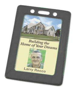 Brady 1820-3001 Vertical color frame vinyl badge holder w/Slot & Chain holes Badge Card Holder - Black Frame ( 100 PACK ) 1820-3001