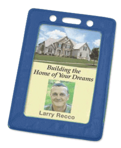 Brady 1820-3002 Vertical color frame vinyl badge holder w/Slot & Chain holes Badge Card Holder - Blue Frame ( 100 PACK ) 1820-3002