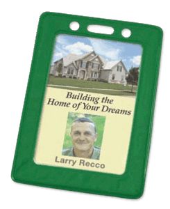 Brady 1820-3004 Vertical color frame vinyl badge holder w/Slot & Chain holes Badge Card Holder - Green Frame ( 100 PACK ) 1820-3004