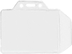 Brady 1840-1000 Flap Keeps ID Clean & Protected Badge Card Holder - Horizontal ( 100 PACK ) 1840-1000