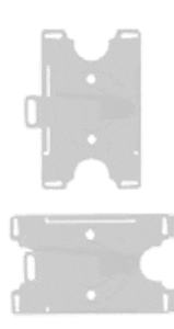 Brady 1840-3010 2 Holders in One Badge Card Holder - Clear ( 50 PACK ) 1840-3010