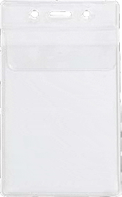 Brady 1840-5150 Flap Keeps ID Clean & Protected Badge Card Holder - Vertical ( 100 pack ) 1840-5150