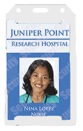 Brady 1840-8160 Keep Your ID Visible & Secure Badge Card Holder - Clear/Frosted - Horizontal ( 50 pack ) 1840-8160