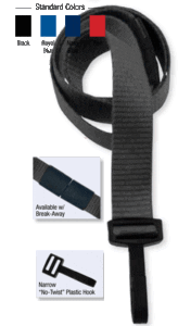 Brady 2138-4035 5/8" "No Twist" Lanyard Badge Card Holder - w/ Break Away - Black - Narrow "No Twist" Plastic Hook ( 1000 pack ) 2138-4035 0
