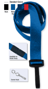 Brady 2138-5002 5/8" Ribbed Material Lanyard Badge Card Holder - w/ Break-Away - Royal Blue - Swivel Hook ( 100 pack ) 2138-5002