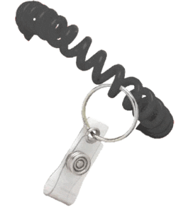 Brady 2140-6201 Color Elastic Wrist Band - Split Ring w/ Clear Strap - Black ( 250 pack ) 2140-6201