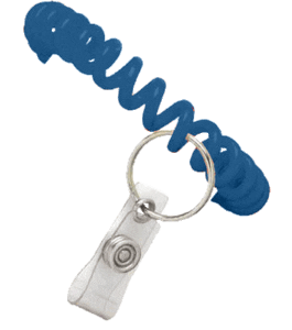 Brady 2140-6202 Color Elastic Wrist Band - Split Ring w/ Clear Strap - Blue (250 pack ) 2140-6202