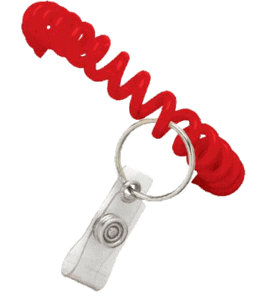 Brady 2140-6206 Color Elastic Wrist Band - Split Ring w/ Clear Strap - Red (250 pack ) 2140-6206