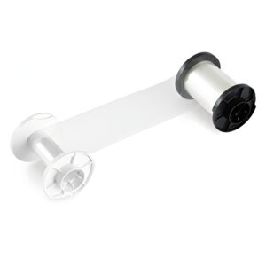 Clear printer film on two spools.