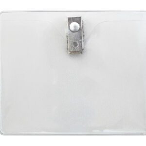 Brady 1810-1300 BADGE HOLDER, GOVERNMENT/MILITARY CLEAR VINYL BADGE HOLDER W/CLIP, HORIZONTAL/TOP (100 PACK) 1810-1300