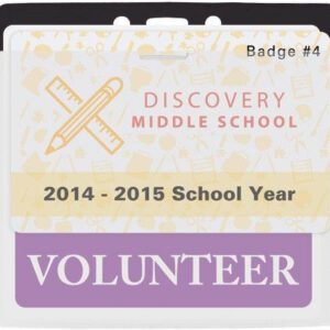 Brady 1820-1201 BADGE HOLDER, EXTRA LARGE BLACK BAR VINYL BADGE HOLDER (100 PACK ) 1820-1201