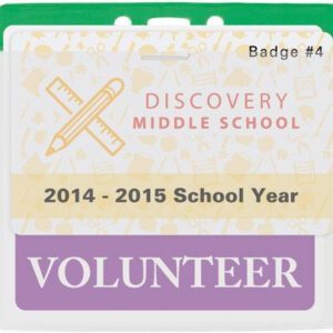 Brady 1820-1204 BADGE HOLDER, EXTRA LARGE GREEN BAR VINYL BADGE HOLDER ( 100 PACK ) 1820-1204