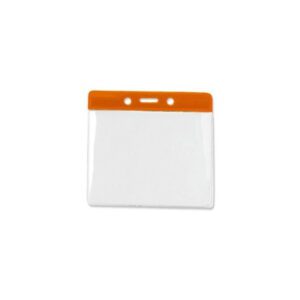 Brady 1820-1205 ORANGE HORIZONTAL VINYL COLOR-BAR BADGE HOLDER - EXTRA LARGE SIZE ( 100 PACK ) 1820-1205