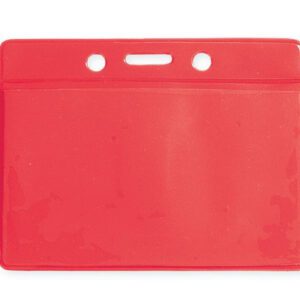 Brady 1820-2006 BADGE HOLDER, DATA/CREDIT CARD, RED BACK VINYL BADGE HOLDER, SLOT ( 100 PACK ) 1820-2006