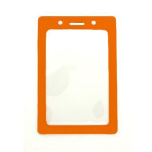 Brady 1820-3005 ORANGE VERTICAL VINYL COLOR-FRAME BADGE HOLDER ( 100 PACK ) 1820-3005