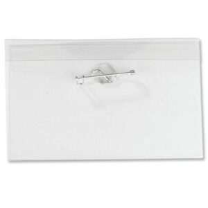 Brady 1825-2300 BADGE HOLDER, 2 1/2" ACETATE CONVENTION BADGE HOLDER W/NICKEL PLATED STEEL PIN ( 100 PACK ) 1825-2300