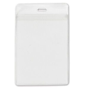 Brady 1840-1610 Clear Vinyl Vertical Holder with Front and Back Pockets ( 100 PACK ) 1840-1610