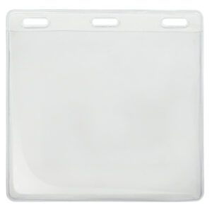 Brady 1840-1618 BADGE HOLDER HORIZONTAL LARGE EVENT VINYL HOLDER WITH THREE SLOTS ( 100 PACK ) 1840-1618