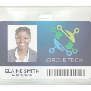 Brady 1840-5015 Vinyl Horizontal Proximity Card Holder with Frosted Back ( 100 pack ) 1840-5015