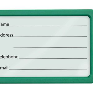 Brady 1840-6204 Green Rigid Plastic Luggage Tag Holder ( 100 pack ) 1840-6204