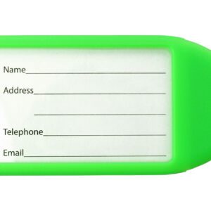Brady 1840-6212 Neon Green Rigid Plastic Luggage Tag Holder ( 100 pack ) 1840-6212