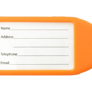 Brady 1840-6214 Neon Orange Rigid Plastic Luggage Tag Holder ( 100 pack ) 1840-6214