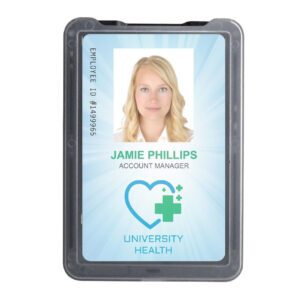 Brady 1840-6661 B-Holder Black 3-Card Rigid Plastic Vertical Holder ( 50 pack ) 1840-6661