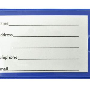Brady 1845-2002 Blue Semi-Rigid Vinyl Luggage Tag Holder ( 100 pack ) 1845-2002
