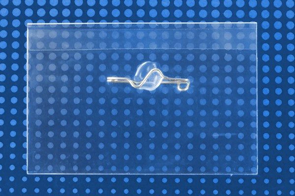 Brady 208-P Clear Rigid Vinyl Horizontal Name Tag Holder with Pin Back ( 100 pack ) 208-P