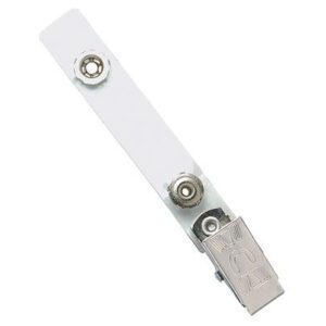 Brady 2105-3205 Clear Vinyl Strap Clip with Permanent Snap & Embossed NPS "U" Clip ( 50 pack ) 2105-3205