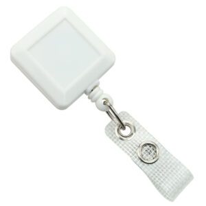 Brady 2120-3828 White Badge Reel with Reinforced Vinyl Strap & Belt Clip ( 25 pack ) 2120-3828