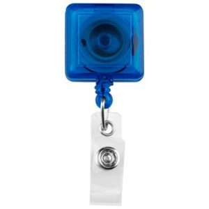 Brady 2120-3862 Blue Badge Reel with Clear Vinyl Strap & Belt Clip ( 25 pack ) 2120-3862