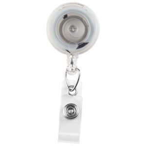 Brady 2120-4730 Clear Translucent Badge Reel with Clear Vinyl Strap & Spring Clip ( 25 pack ) 2120-4730