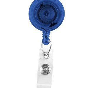 Brady 2120-4732 Translucent Blue Badge Reel with Clear Vinyl Strap & Spring Clip ( 25 pack ) 2120-4732
