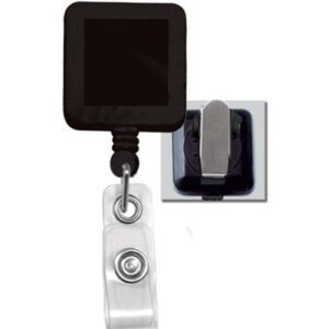 Brady 2120-5701 Black Badge Reel with Clear Vinyl Strap & Spring Clip ( 25 pack ) 2120-5701