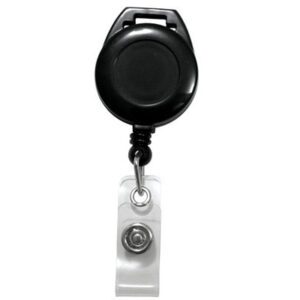 Brady 2120-7501 Black Lanyard Badge Reel with Clear Vinyl Strap ( 25 pack ) 2120-7501