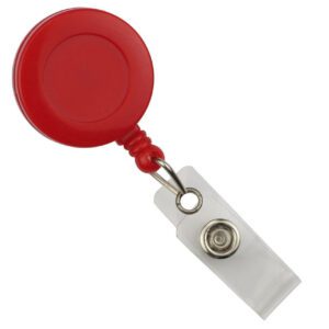 Brady 2120-7606 Red Round Badge Reel With Strap And Swivel Clip ( 25 pack ) 2120-7606