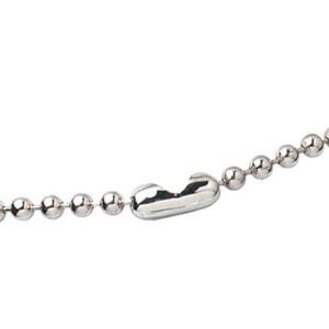 Brady 2125-2010 Nickel-Free Steel Beaded Neck Chain, Length 36" ( 100 pack ) 2125-2010