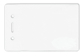 Brady 1840-5000 Clear Vinyl Flexible Badge Holder w/ Slot & Chain Holes - Horizontal 1840-5000