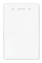 Brady 1840-5060 Clear Vinyl Flexible Badge Holder w/ Slot & Chain Holes - Vertical 1840-5060