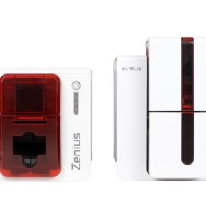 Evolis PM1H00001D Primacy Duplex Expert Fire Red Printer with open output hopper, USB & Ethernet PM1H00001D