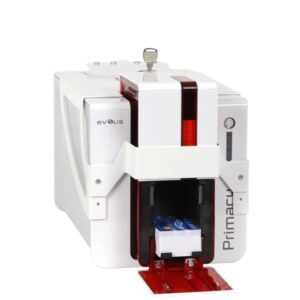 Evolis PM1H0CCMRS Primacy Simplex Expert Smart & Contactless Fire Red Printer with OMNIKEY 5121 Smart Card and Contactless Encoder, USB & Ethernet PM1H0CCMRS