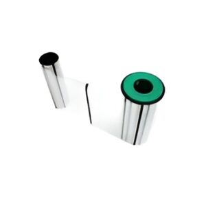 ID card printer ribbon with green core.