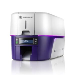 Advanced laboratory instrument with a sleek white and purple design.